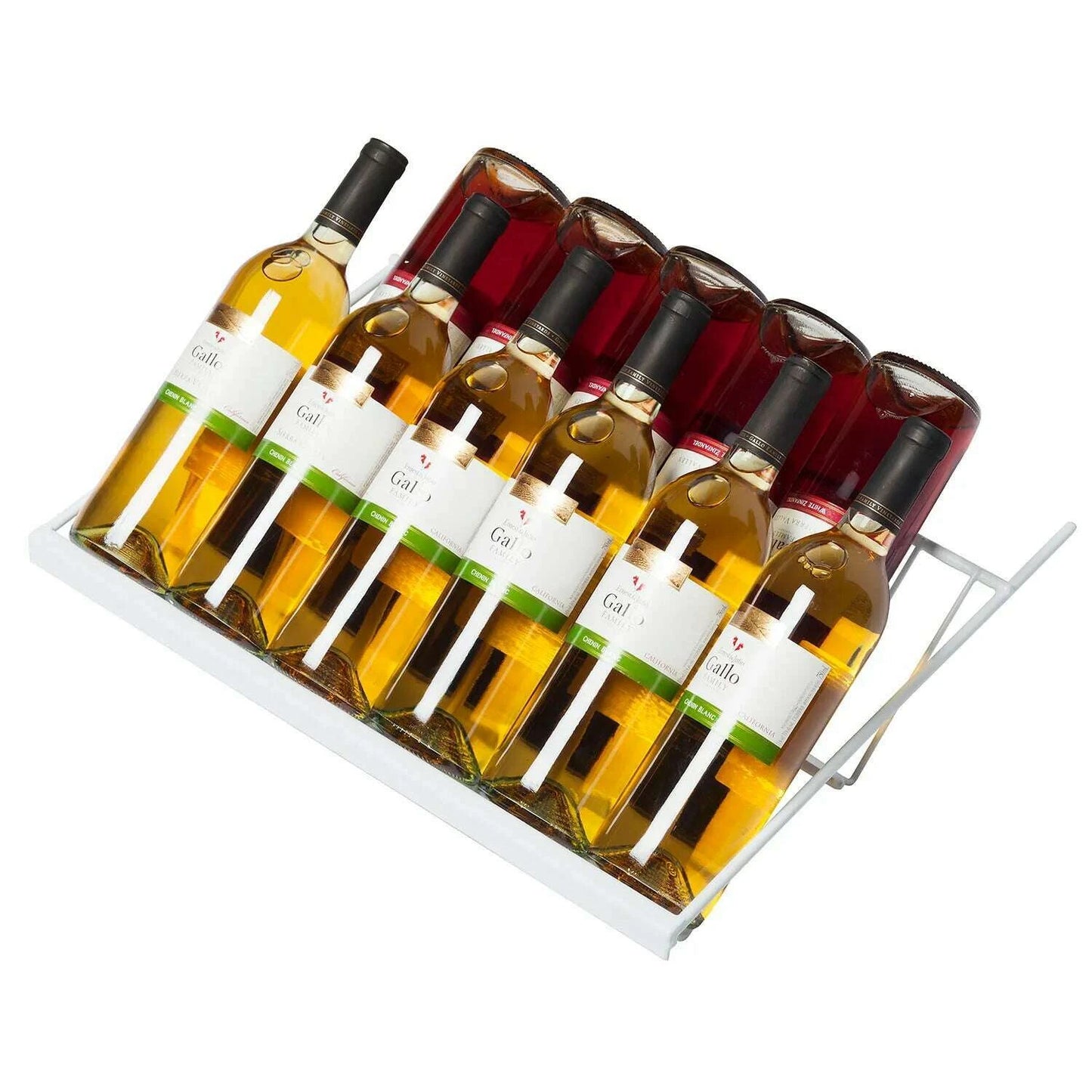 Tall black wine fridge with a glass door, showcasing 78 bottles in a sleek, modern design.