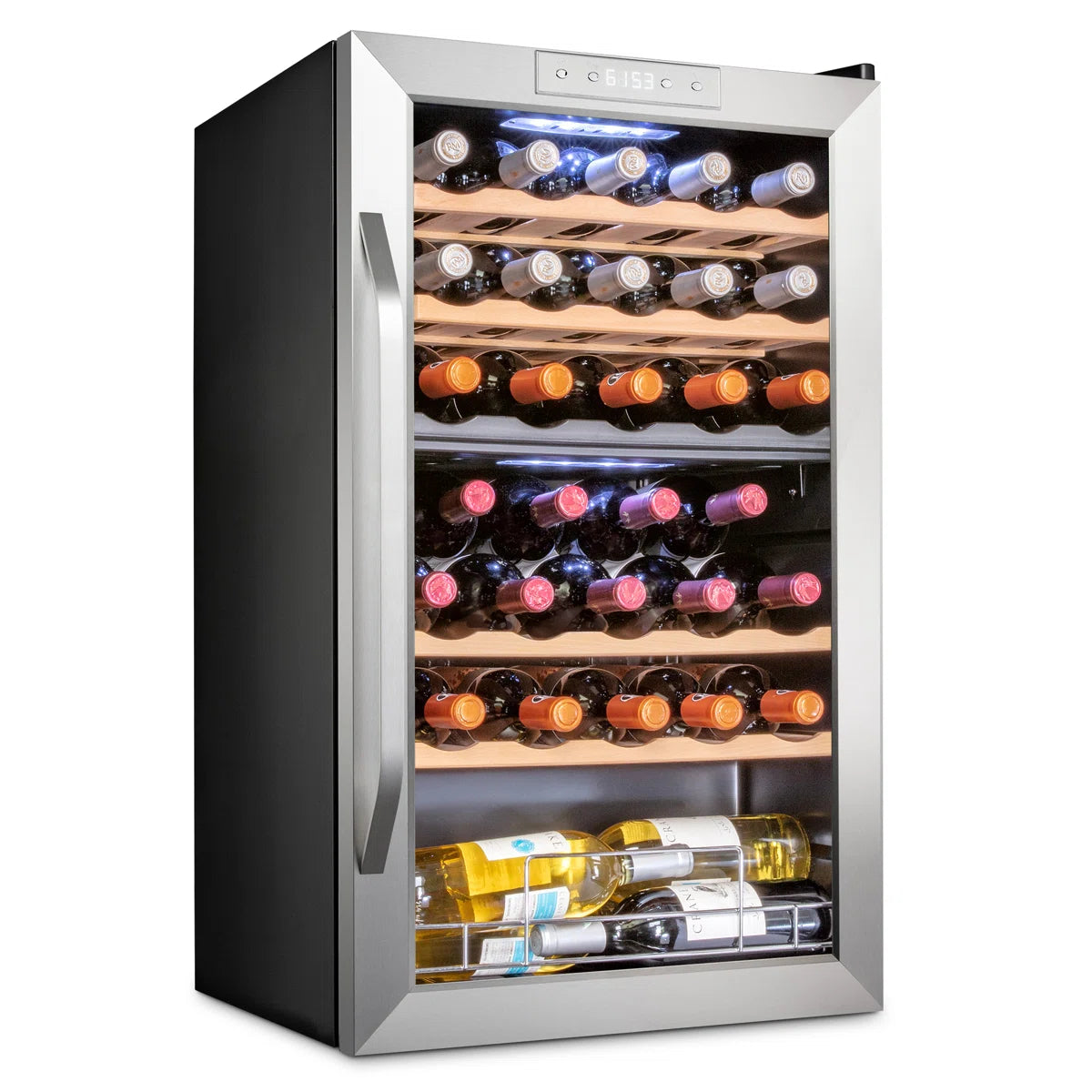 Ivation Dual Zone 19.4'' Freestanding 33 Bottle Wine Refrigerator