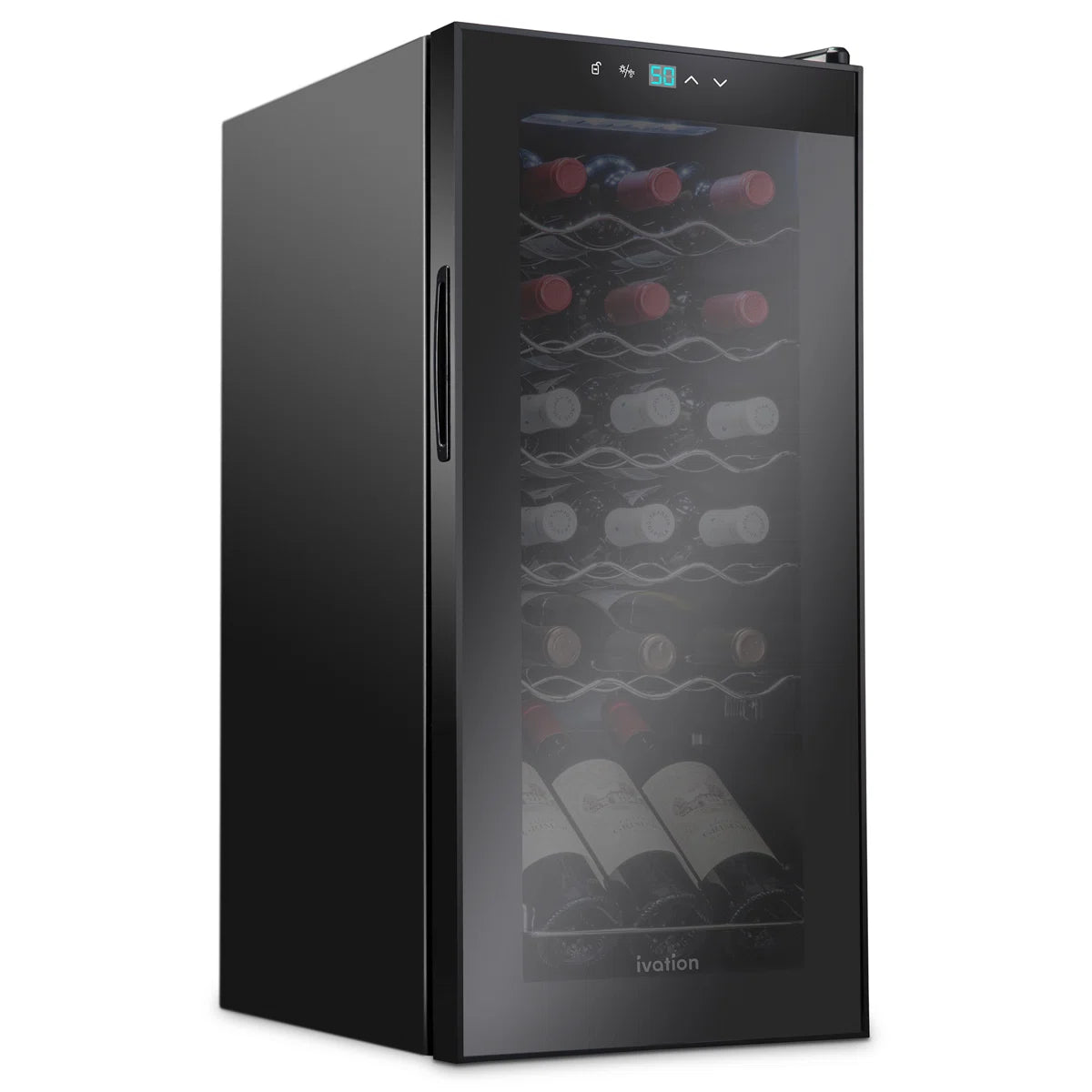 Ivation Single Zone 13.6'' Freestanding 18 Bottle Wine Refrigerator
