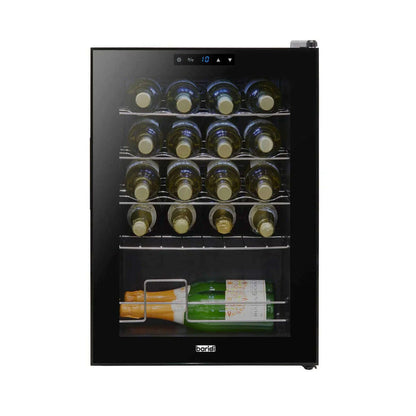 Baridi 20 Bottle Wine Cooler, sleek freestanding design with temperature control display.
