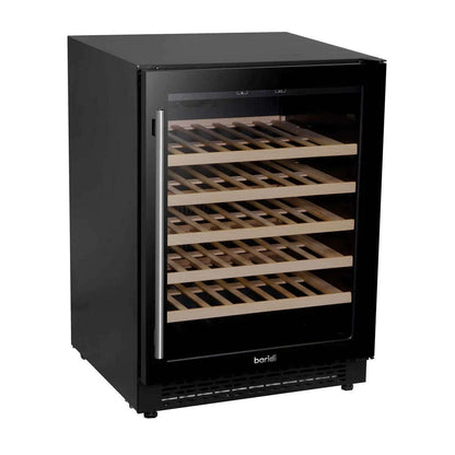 Baridi 54 Bottle Wine Cooler with sleek design, digital controls, and mirrored glass door.