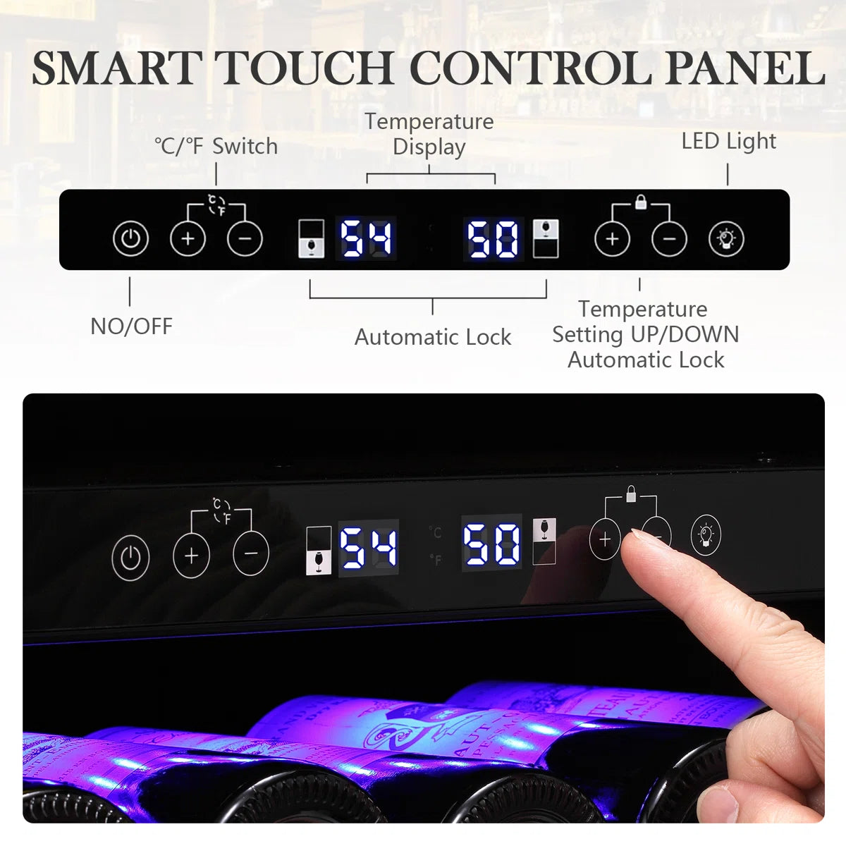 15'' 28 Bottle and 66 Can Freestanding/Built-In Dual Zone Wine Refrigerator & Beverage Cooler