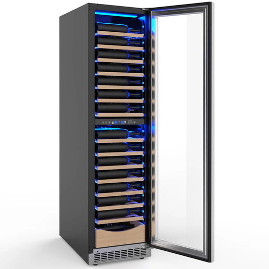 18" 111 Bottles Dual Zone Built-in/Freestanding Wine and Beverage Refrigerator