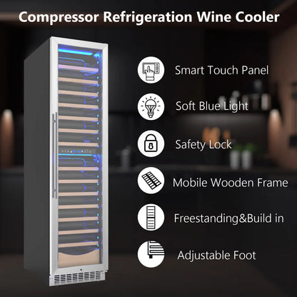 18" 111 Bottles Dual Zone Built-in/Freestanding Wine and Beverage Refrigerator