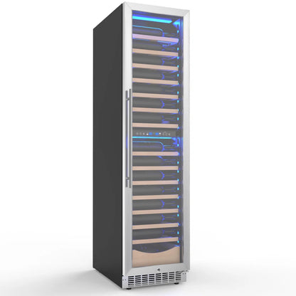 18" 111 Bottles Dual Zone Built-in/Freestanding Wine and Beverage Refrigerator