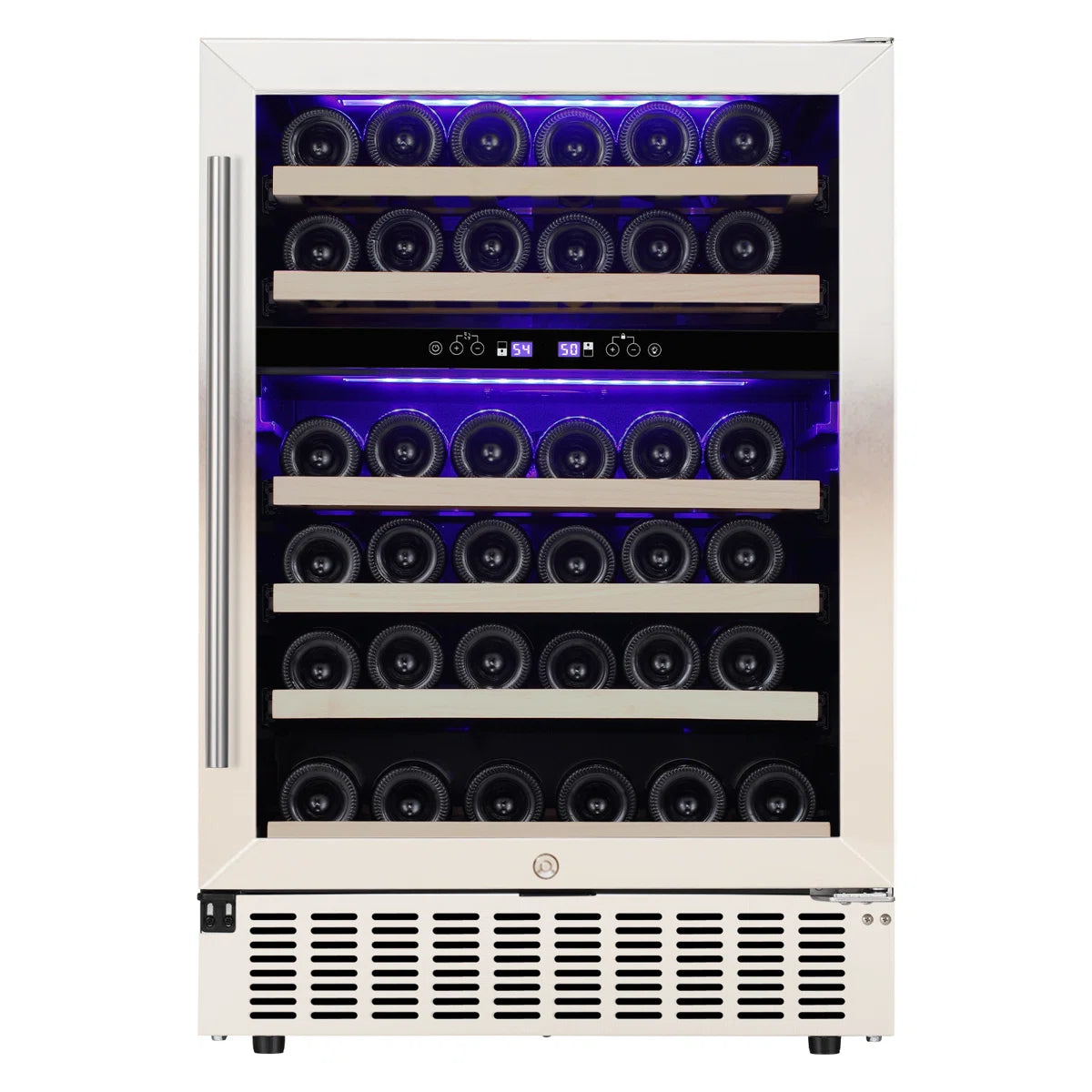 23.4'' 46 Bottle Dual Zone Freestanding/Built-In Wine Fridge & Beverage Cooler