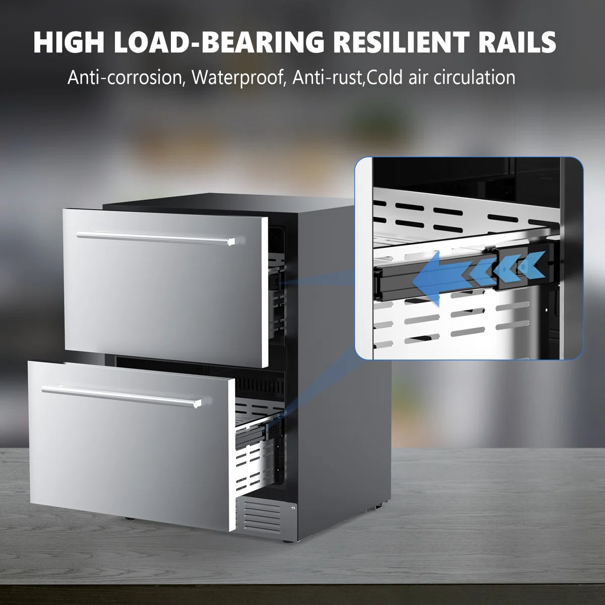 23.4” 5.0 Cu.Ft. Under Counter Stainless Beverage Refrigerator Built-in Or Freestanding.