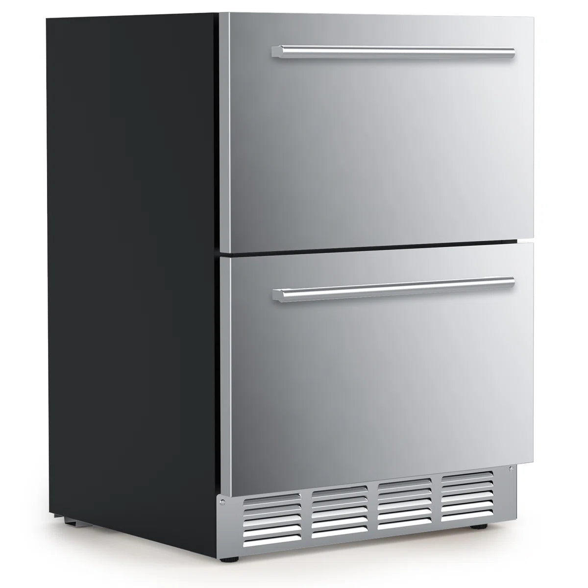23.4” 5.0 Cu.Ft. Under Counter Stainless Beverage Refrigerator Built-in Or Freestanding.