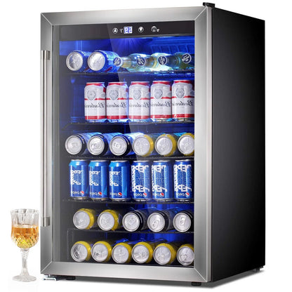 31.5'' H 37 Bottle and 145 Cans Single Zone Freestanding Wine Refrigerator & Beverage Cooler