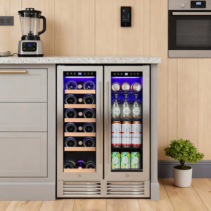Antarctic Star Dual Zone 23.44'' 39 Bottle and 132 Can Wine & Beverage Refrigerator