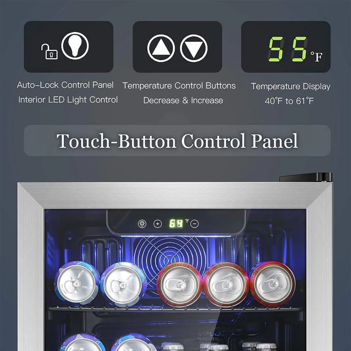 Antarctic Star Single Zone 17.36'' 26 Bottle and 130 Can Wine & Beverage Refrigerator