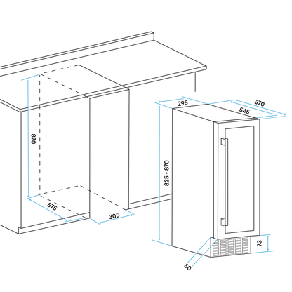 Black Baridi 17-bottle wine cooler with dual zones, touch controls, and beech shelves.