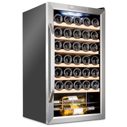 Ivation Single Zone 16.9'' Freestanding 24 Bottle Wine Refrigerator