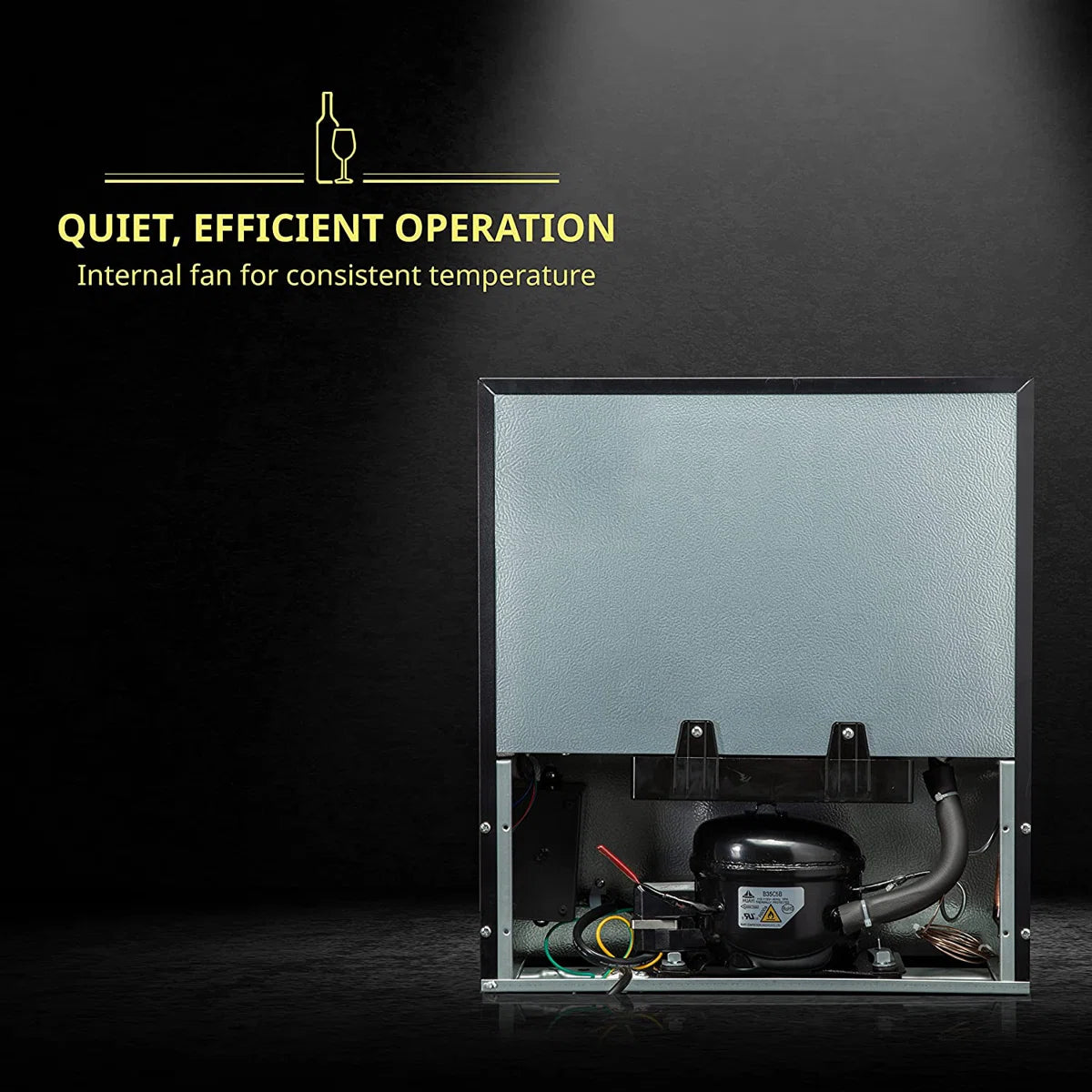 Schmécké 12 Bottle Compressor Wine Cooler Refrigerator w/Lock - Large Freestanding Wine Cellar