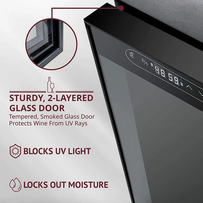 Schmécké Dual Zone 19.4'' Freestanding 33 Bottle Wine Refrigerator