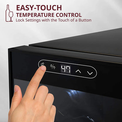 Schmécké Single Zone 9.9'' Freestanding 12 Bottle Wine Refrigerator